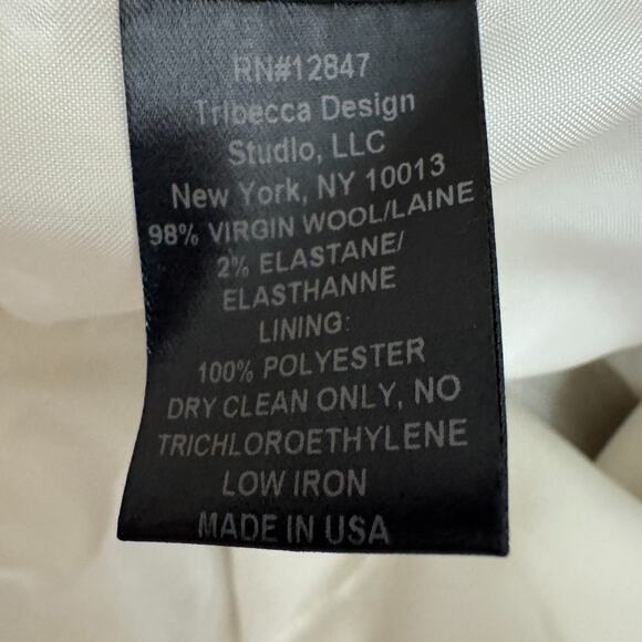 Nili Lotan Ossie Blazer Jacket | Size 4 | Ivory/Cream Virgin Wool Blend - Picture 11 of 13